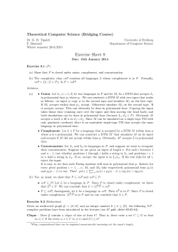 Exercise Sheet 9