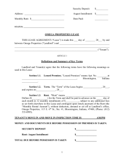 RE Offer to Purchase Residential