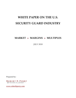 2010 "White Paper" on the U.S. Security Guard Industry