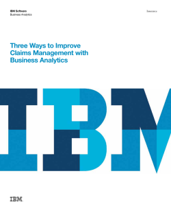 Three Ways to Improve Claims Management with Business Analytics