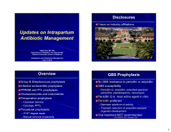Updates on Intrapartum Antibiotic Management