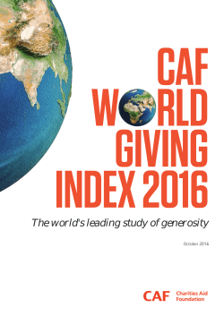 The World Giving Index 2016