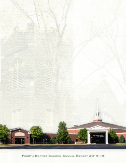 Fourth Baptist Church Annual Report, 2015