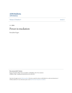 Power in mediation - ePublications@bond