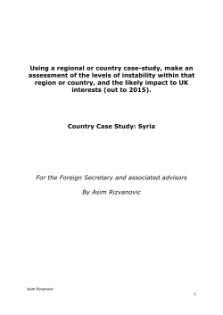 Using a regional or country case-study, make an assessment of the