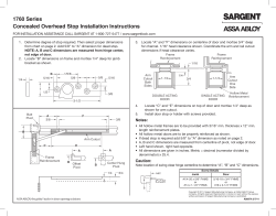 1760 Series Concealed Overhead Stop Installation