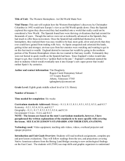 The Western Hemisphere:An Old World Made New