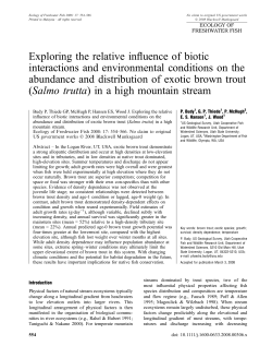 Exploring the relative influence of biotic interactions and
