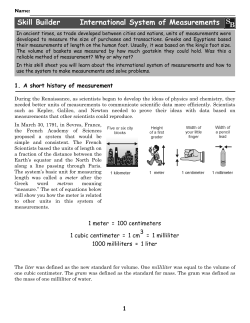 International System Of Measurements