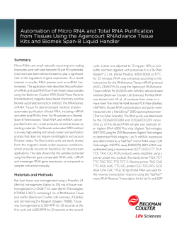 Automation of Micro RNA and Total RNA Purification from Tissues
