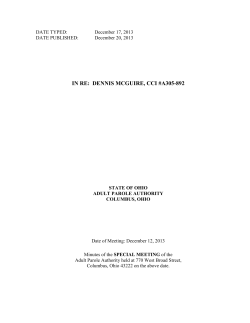 Clemency Report - Ohio Department of Rehabilitation and Correction