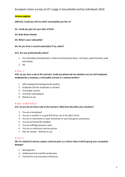 European Union survey on ICT usage in households and by