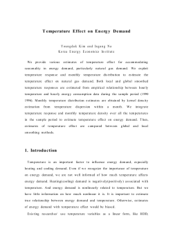 Temperature Effect on Energy Demand 1. Introduction