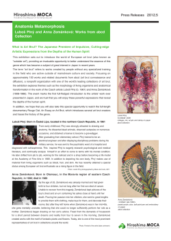 Anatomia Metamorphosis: Lubo&scaron; Pln&yacute; and Anna Zem&aacute;nkov&aacute;