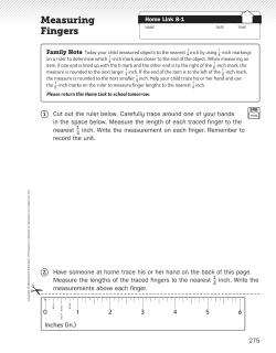 Measuring Fingers - Flat Rock Community Schools