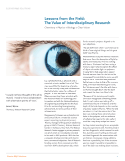 Lessons from the Field: The Value of Interdisciplinary