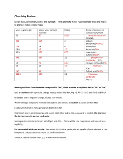 Chemistry Review