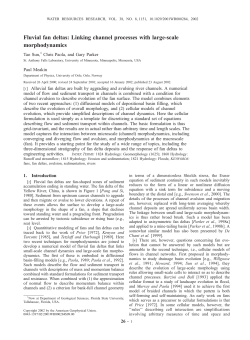 Fluvial fan deltas - Department of Earth Sciences