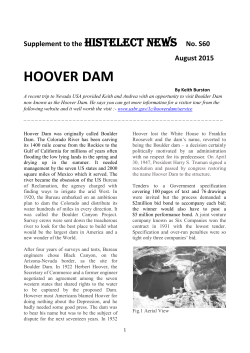 Supplement 60 &ndash; HOOVER DAM