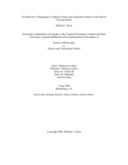 The Rhetoric of Repugnance: Popular Culture and Unpopular