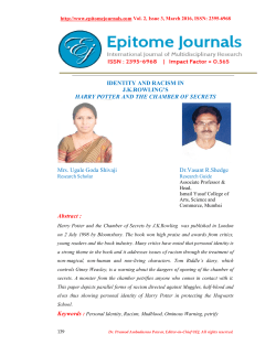 identity and racism in j.k.rowling`s harry potter