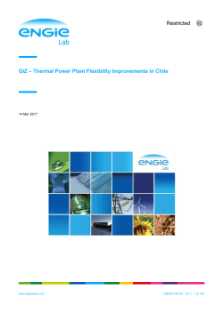 GIZ &ndash; Thermal Power Plant Flexibility Improvements in Chile