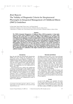 Brief Reports The Validity of Diagnostic Criteria