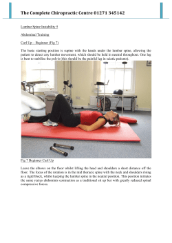 Lumbar Spine Instability curl ups