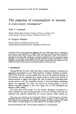 The response of consumption to income