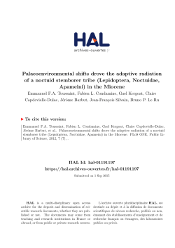 Palaeoenvironmental shifts drove the adaptive radiation of a