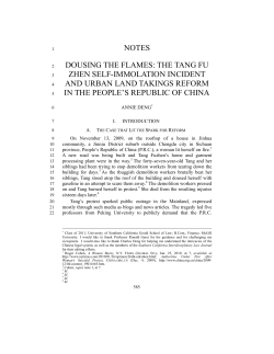 notes dousing the flames: the tang fu zhen self
