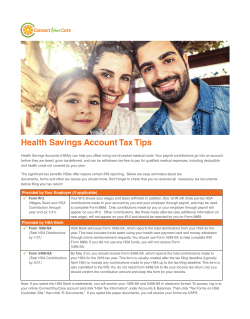 Health Savings Account Tax Tips