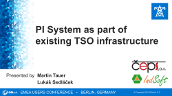 PI System as part of existing TSO infrastructure