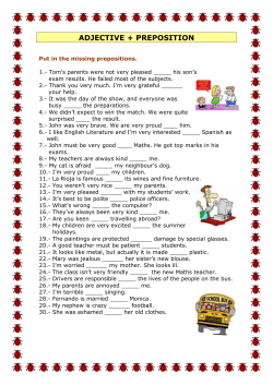 ADJECTIVE + preposition