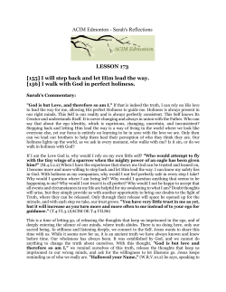 LESSON 173 [155] I will step back and let Him lead