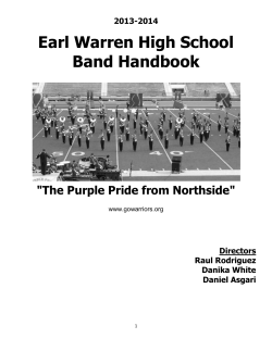 Earl Warren High School Band Handbook