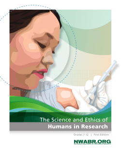 The Science and Ethics of Humans in Research