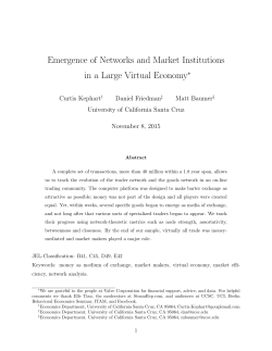 Emergence of Networks and Market Institutions in a Large Virtual