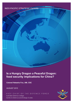 Is a Hungry Dragon a Peaceful Dragon: food security implications for