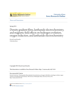 Density gradient films, lanthanide electrochemistry, and magnetic