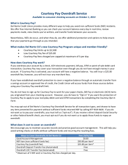Courtesy Pay Overdraft Service