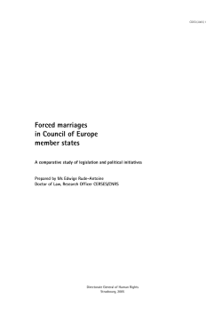 Forced marriages - Council of Europe