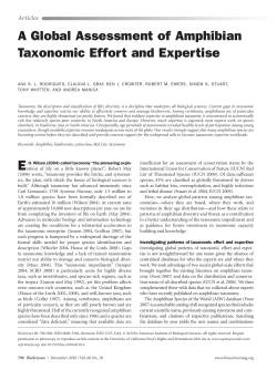 A Global Assessment of Amphibian Taxonomic