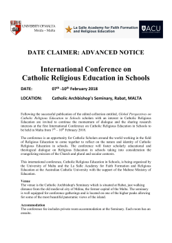International Conference on Catholic Religious Education in Schools