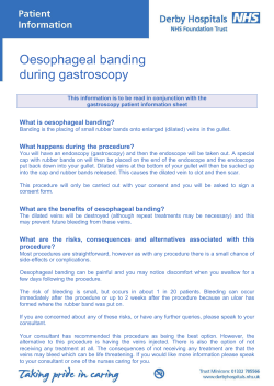 oesophageal banding - Derby Teaching Hospitals NHS Foundation