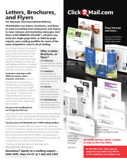 Letters, Brochures, and Flyers