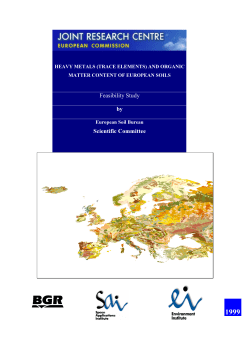 Heavy Metals and organic matter content of European soils