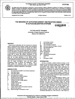 The Meaning of Activation Energy and Reaction Order in