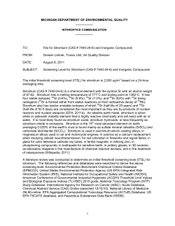 Toxic Screening Level Justification for 7440-24-6