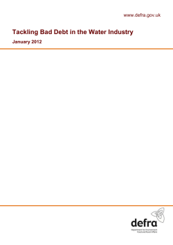 Tackling Bad Debt in the Water Industry